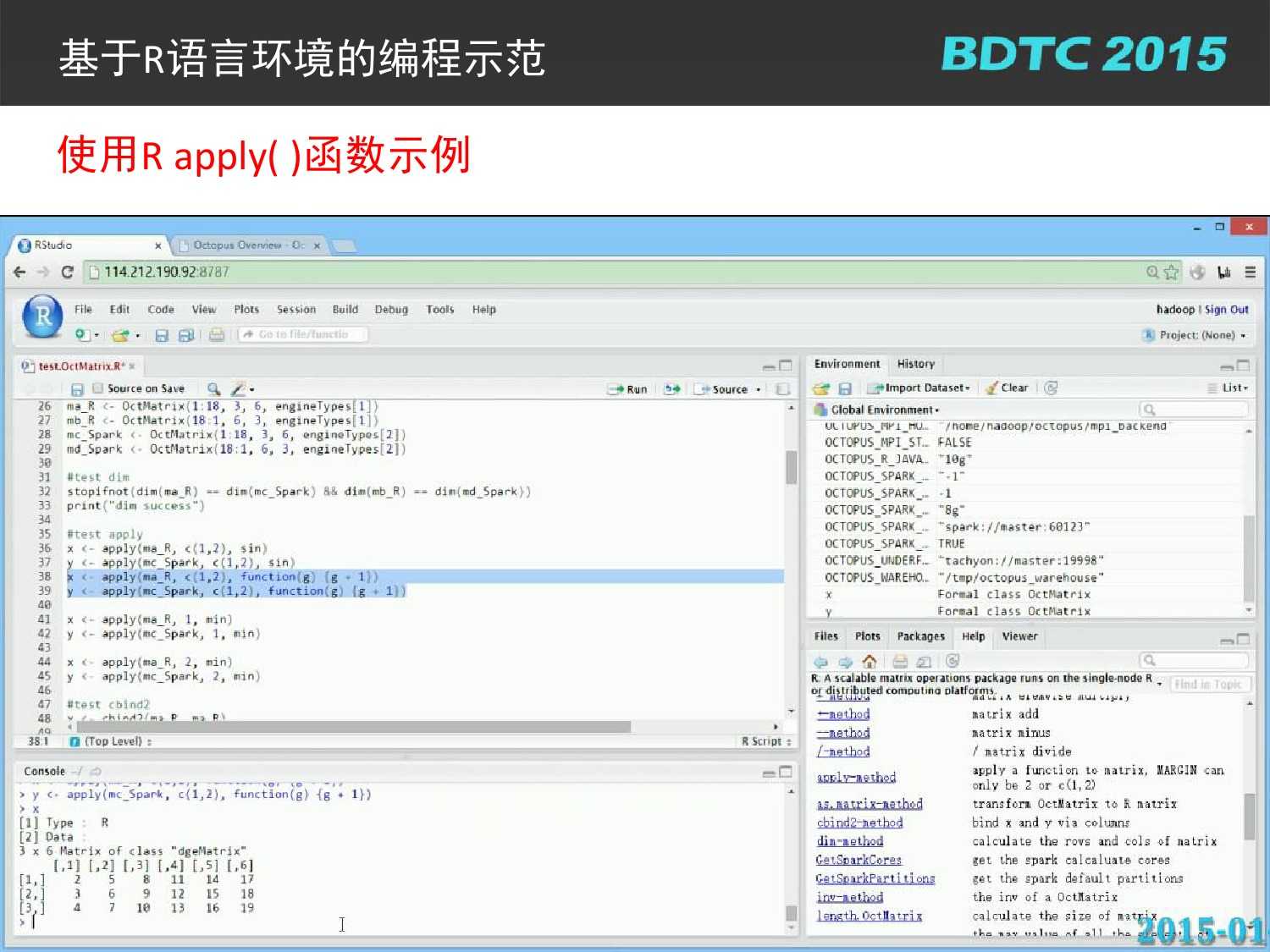 07 BDTC2015-南京大學-黃宜華-Octopus（大章魚）：基於R語言的跨平臺大資料機器學習與資料分析系統_000125