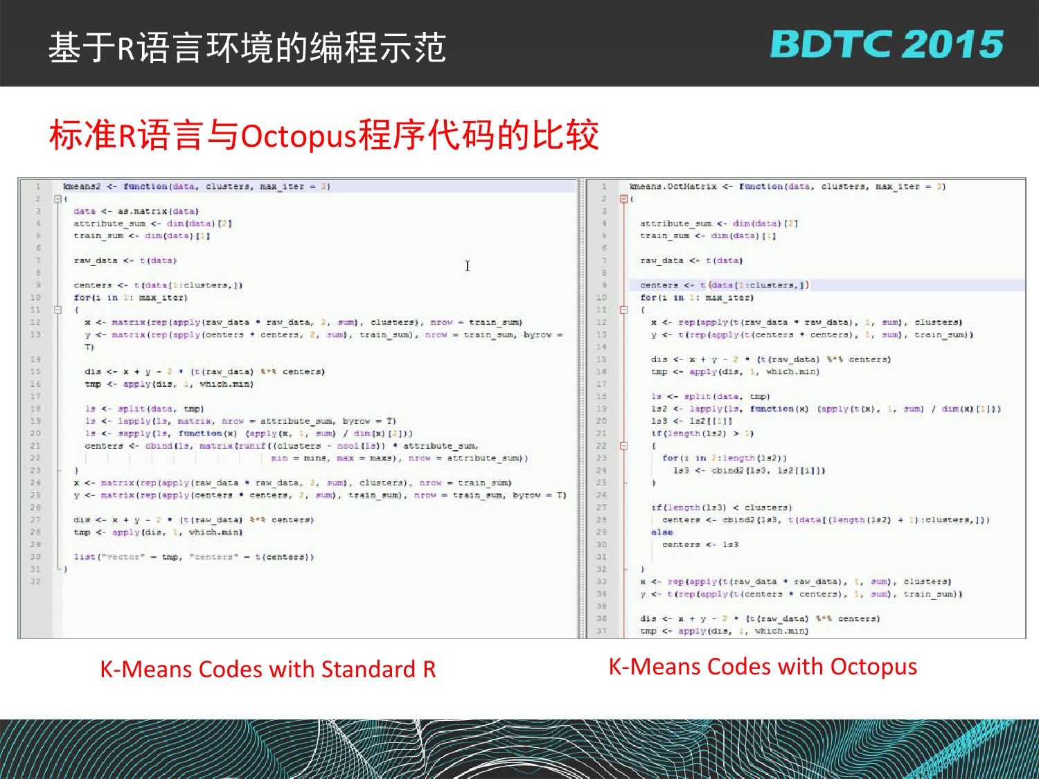 07 BDTC2015-南京大學-黃宜華-Octopus（大章魚）：基於R語言的跨平臺大資料機器學習與資料分析系統_000130