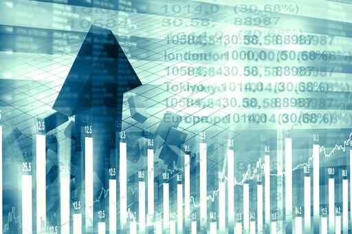 Economical stock market chart and graph