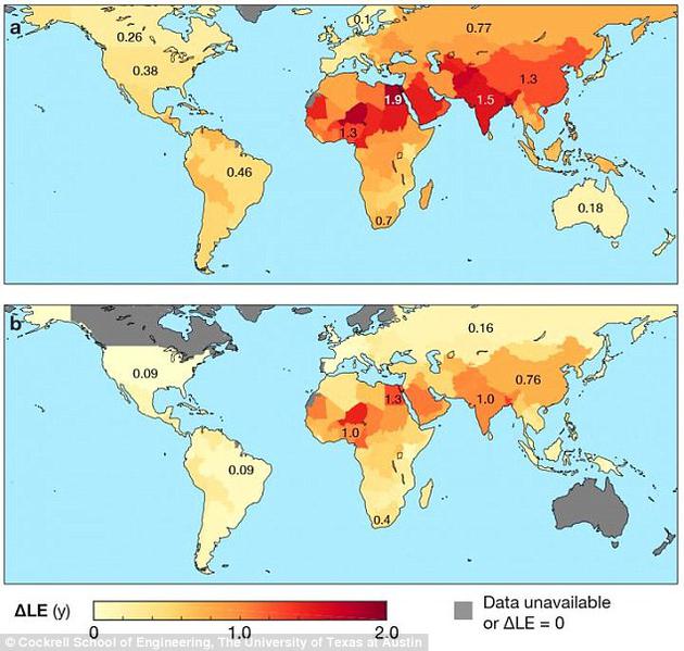 德州大学奥斯汀分校：研究显示空气污染可使人均寿命缩短两年