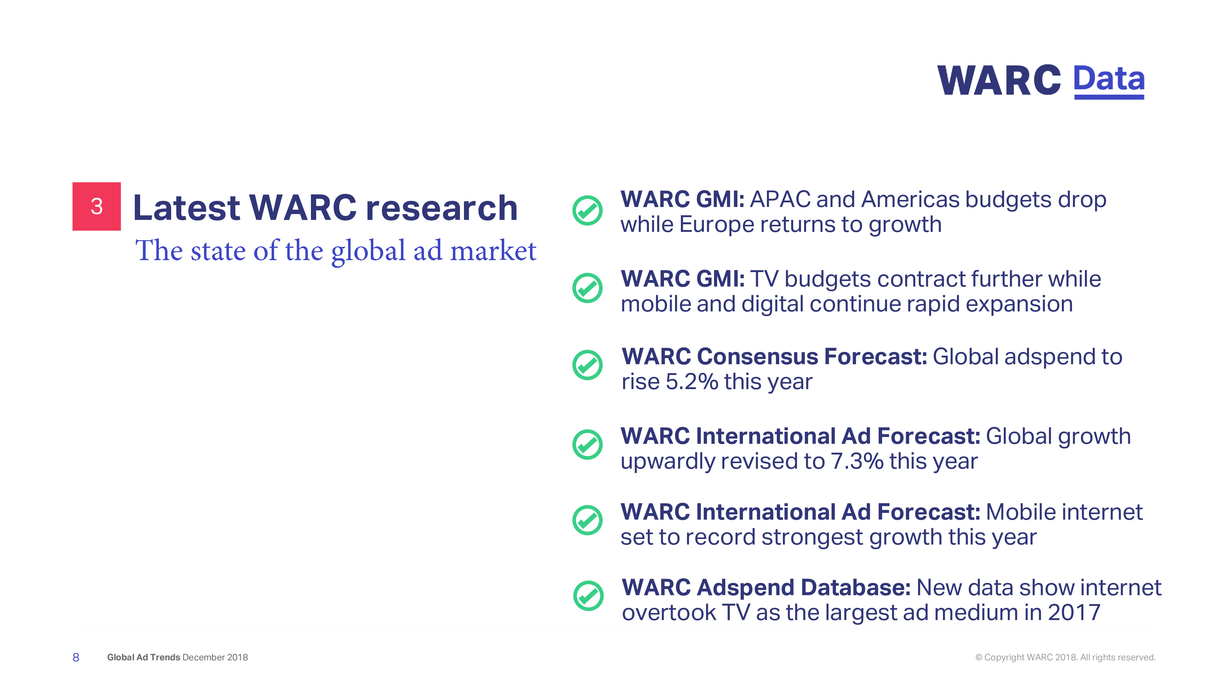 WARC：2018年全球广告趋势调查报告