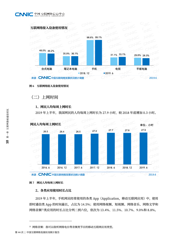 CNNIC：2019第44次中国互联网络发展状况统计报告